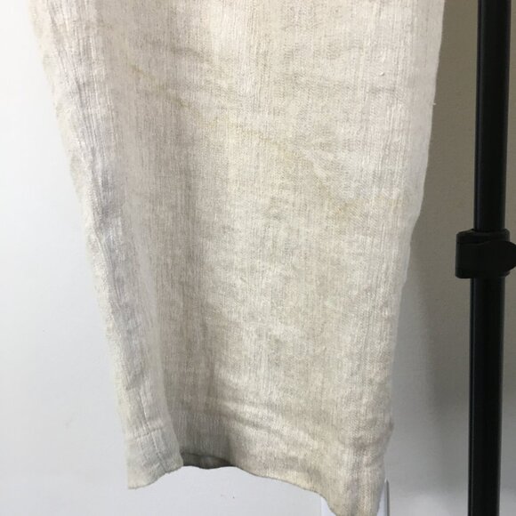 EILEEN FISHER Beige Italian Linen Cotton Blend Textured Pant - Picture 14 of 16